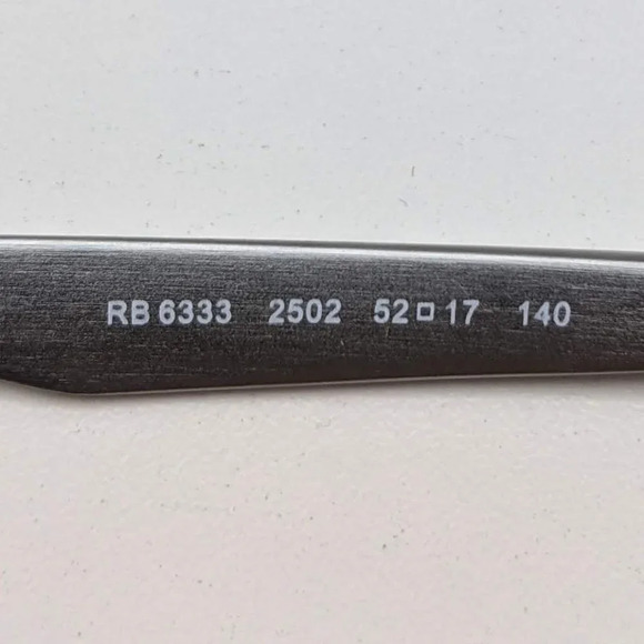 🕶️Ray-Ban RB6333 2502 Eyeglasses 52/17 140 /KAA615🕶️​ - Picture 3 of 6